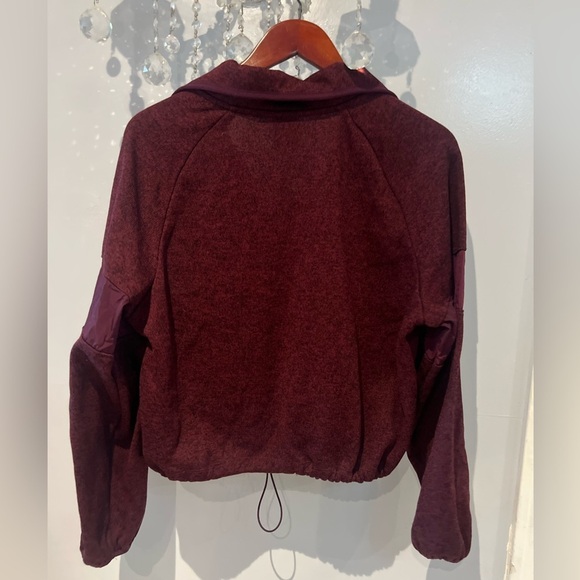 PINK Victoria's Secret Burgundy Bomber Jacket C048 - Picture 5 of 5